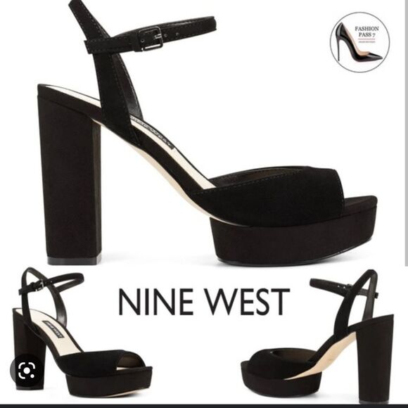 NIB Nine West suede platform heels 7 - Picture 1 of 12